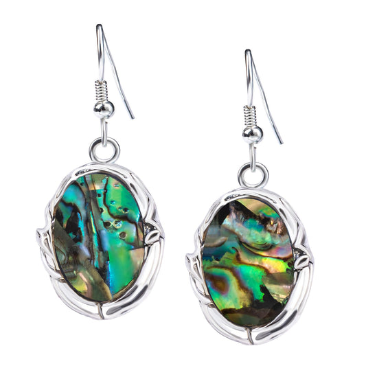 Fashionable Retro Droplet Shaped Abalone Shell Earrings, Handmade Beach Jewelry, A Unique Birthday Gift For Women